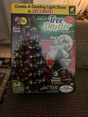 10956-6 Telebrands Corporation Star Shower Tree Dazzler Led Christmas Holiday 64 Lights 16 Colors Patterns Nib
