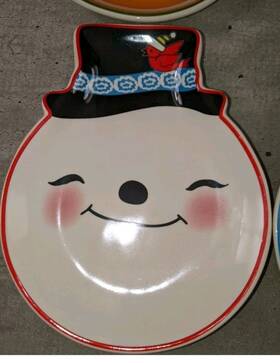Pppxhd301402 Temptations Christmas Spoon Rest Appetizer Plates Snowman B59