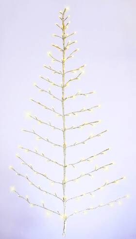 2367090rac-bi-upc Tenwaterloo Lighted White Birch Christmas Wall Tree - Indoor/outdoor Led 5 Foot High Warm