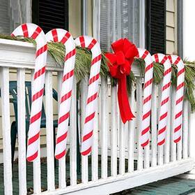 Tetor 755101700969 Inflatable Candy Canes For Christmas Decorations Balloons Par