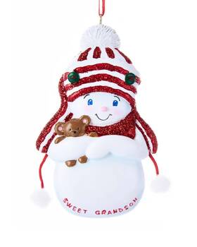 The Bridge Collection 840092259968 Snowman Grandchild Christmas Ornament With Room For Personalization Sweet Gr