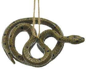 The Bridge Collection 840092299858 3 Inch Garter Snake Ornament - Garden Christmas Green