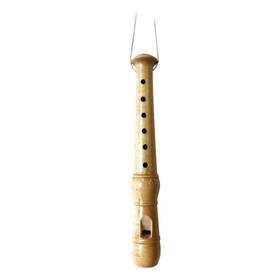 The Bridge Collection 840438312593 4 Inch Wood Recorder Ornament - Miniature Musical Instrument Christmas Tree Decor