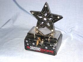 5319785 The Christmas Shoppe Stocking Holder Hanger - All- Metal Star With Inch Jewels New