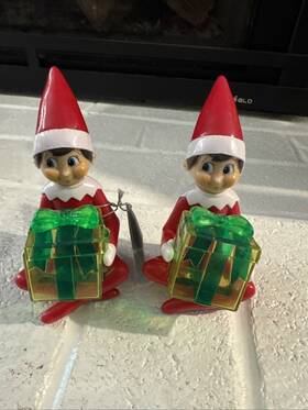 The Elf Of Shelf 609454677921 Lot 2 On Candy Holder Container Refillable Plastic Christmas