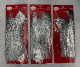 The Holiday Time 840167314028 3 Packs Tinsel Icicles 1000 Ct Silver Xmas Decor Winter