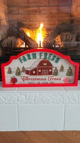 02182024 The Pioneer Woman Sign Farm Fresh Christmas Trees 20 Inch X 10 Farmhouse Decor
