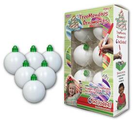 11172004 The Treemendous Ornament Decorator Christmas Decorating 6 Count Refill Kit - White Ball Ornaments Compatible Wit
