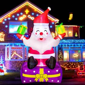 Thinkmax 196336338716 Christmas Inflatables 6 Ft Outdoor Decorations Inflatable Santa Cla