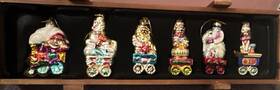 Thomas Pacconi Classics Orn-710-4 Glass Christmas Ornaments Set Of 6 Circus Train With Box