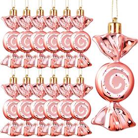 It-threan-3347527 Threan 12 Pcs Christmas Candy Ornaments Hanging Glitter Cane Decoration
