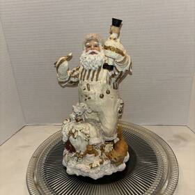 X1039 Three Hands Corp. 98660 Santa With Cats And Nutcracker Christmas Figurine Santas Collection