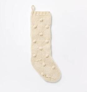 Threshold 191908916699 Studio Mcgee Christmas Stocking Cream Bobble Knit Nwt