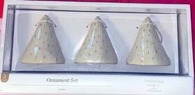 Threshold 196761589349 3 Piece Ceramic Bell Ornament Set Christmas Holiday Minimalist New