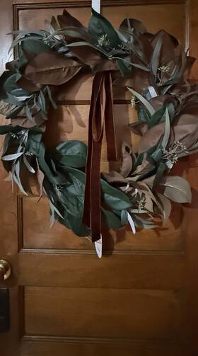 Threshold 196761589615 24 Inch Magnolia Christmas Wreath With Ribbon -threshold Designed Studio Mcgee
