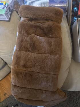 Threshold 198101847584 Target Faux Fur Christmas Stocking Brown Rust Plush Cabin Farmhouse