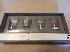 503966 Threshold Set Of 4 Christmas Shot Glasses From Noel Joy Merry Cheer