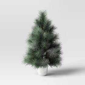 94334347 Threshold 30 Inch Shimmer Long Needle Christmas Artificial Tree -