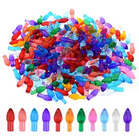 Tongcloud 795853593976 300pcs Lights Bulbs For Ceramic Christmas Tree Plastic Light B