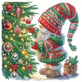 Zh8091 Tontut Diamond Art Painting Set Christmas Tree Santa Claus Diy 5d Ar