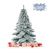 Topb003506 Topbuy Snow Flocked Artificial Christmas Tree Hinged Alaskan 722993620174