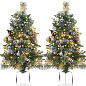 Tcb13230-155wsj Towponics Set Of 2 Outdoor Pathway Christmas Trees 30 Inch Battery Operated Prel