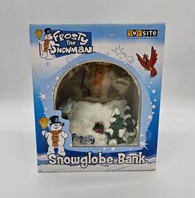 Toy Site 617885911897 Vtg Inch Frosty The Snowman Christmas Snow Globe Bank Ceramic And Glass With Box