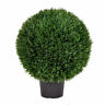 Tp171424 Vickerman Artificial Green Cedar Ball In Black Planters 734205460054