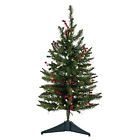 Tr2331  Kurt Adler Red Berries And Pinecone Tree 885138096466
