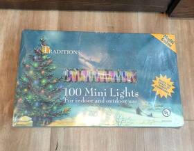 Sh-100 Traditions Sh-100/2w Multicolor Christmas 100 Mini Lights Indoor Outdoor Set Of 3 New