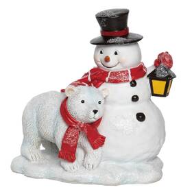 Transpac 885114594269 Resin 6 Inch Multicolored Christmas Snowman And
