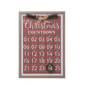 Tc00307 Transpac Imports Inc 21.06 Inch Multicolor Christmas Advent Frame - Mdf