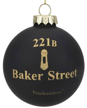 221b Tree Buddees 035127239682 Baker Street Sherlock Holmes Christmas Ornament