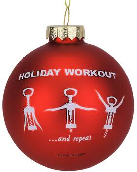 6137 Tree Buddees Wine Opener Holiday Workout Funny Glass Christmas Ornament