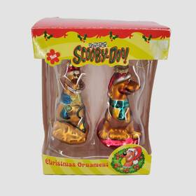 Trevco 692382010021 Scooby-doo Vintage 2002 Blown Glass Christmas Ornaments Set Of 2 New