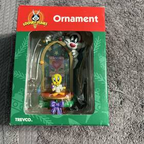 Trevco 692382982809 1999 Looney Tunes Sylvester And Tweety Hanging Christmas Ornament Nib