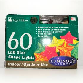 Trim A Home Kmart 719862520057 Led Christmas Star Light Strings Set Indoor Outdoor Holiday Party Nib