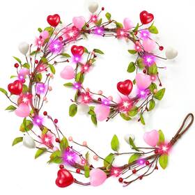 Vg-26yxt6-us1-1 Turnmeon Timer - Lighted Christmas Valentines Garland Day Decorations 6 Ft Va