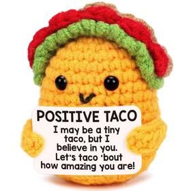 G02-taco Tusuqing Mini Positive Crochet Taco Emotional Inspirational Support Christmas