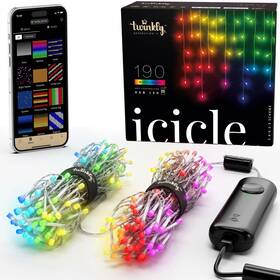 Twi190stp-tus Twinkly Icicle App-controlled Led Christmas Lights With 190 Rgb 16 Million Colors