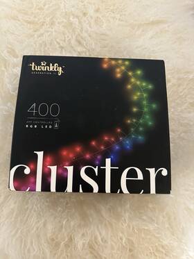 Tws400spp-gus Twinkly Cluster Christmas Lights App-controlled Smart 400 Leds Rgb 19.6 Ft