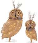 Ty029-1414 Home Accents Holiday Burlap Owl Family Set Of 0029944515081