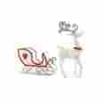 Ty083-1618 Home Accents Holiday 65 In Led Lighted White Deer And 46 Sleigh Fine Tinsel Glitter 0029944540625