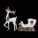 310-1411 Ty311 Home Accents Holiday 60 In Durable Led Lighted Standing Deer With 44 Acrylic Sleigh 0029944539964