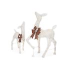 Ty364-1811-1 Home Accents Holiday Deer And Doe Bows Set 0029944563747