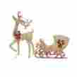 375-1411 Ty374 Home Accents Holiday New 5 Ft Gold Reindeer With 44 In Sleigh Halloween Lawn