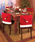 U7y1419016uitp5693 Unbranded Santa Red Hat Chair Bags Xmas Dinner Cap Sets