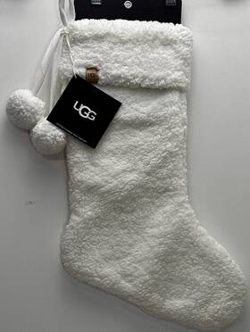 Ugg Australia 008889283538 Christmas Stocking Sherpa Large 21 Inch Pompom Cabernet New