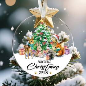 Qingmeng-pd26000121 Uguhhkuy Family Baby First Christmas Ornament - New Mom And Dad Gifts Time 2025