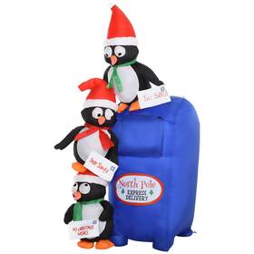Uirio 732845903344 6ft Christmas Penguin Inflatable Blow Up Outdoor Yard Decoration Led Light Xmas